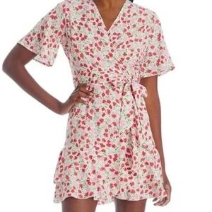 NWT Quiz Floral wrap mini dress